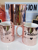 Caneca Metalizada ROSÊ/BRONZE